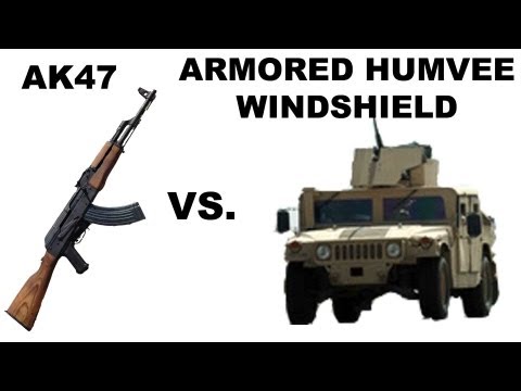 AK47 vs Armored Humvee Windshield