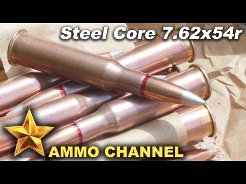 Ammo Test - 7.62x54r Steel Core 147 gr. Light Ball Penetration