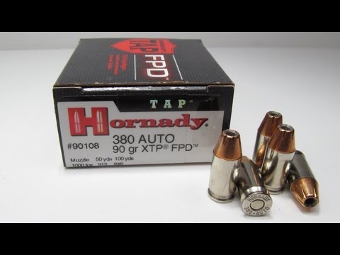 Hornady TAP FPD 380 Auto 90 Grain XTP FPD Ballistics Test