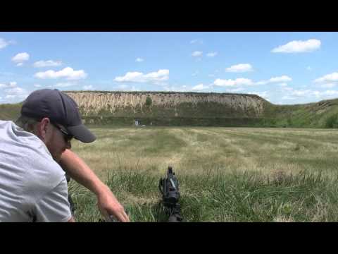 Kel Tec RFB Engaging 200 Yd Steel Target with Iron Sights