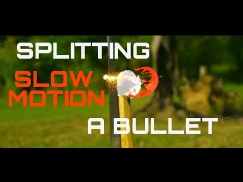 Splitting a .22LR Tracer Round in Slow Motion