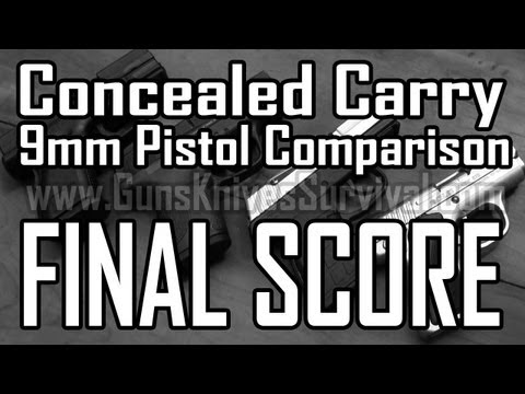 Concealed Carry 9mm Pistol Comparison Results