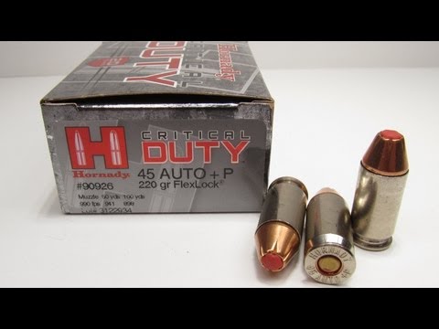 Hornady Critical Duty 45 Auto +P Ballistics Test