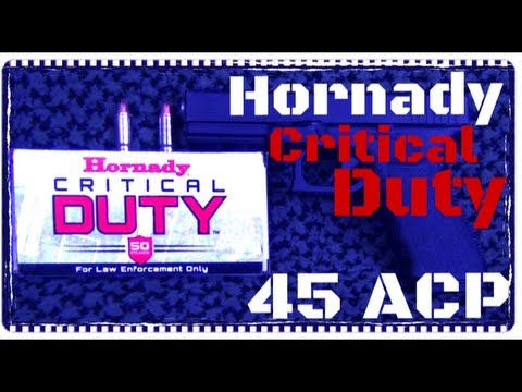 Hornday Critical Duty 220gr +p 45 ACP Ballistics Gel Test