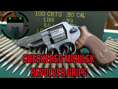 Miculek Checkered Revolver Grips