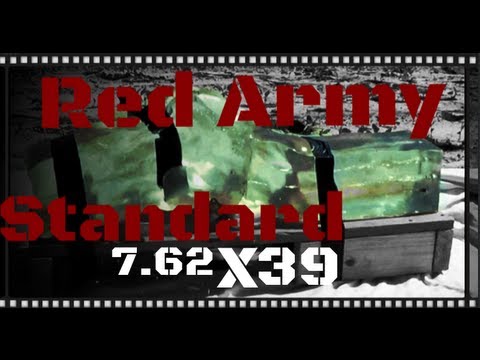 Red Army Standard 7.62x39 123gr FMJ Ballistics Gel Test and Review