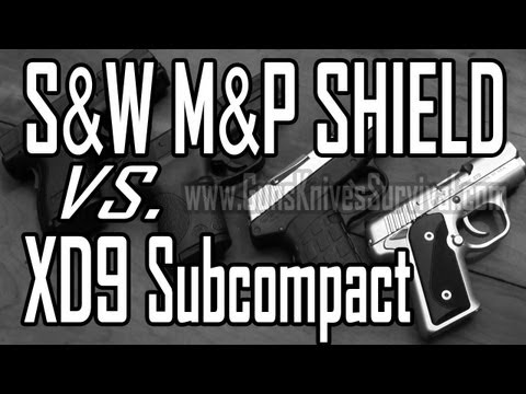 S&W M&P Shield vs Springfield XD9 Subcompact