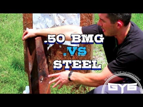 50 BMG Armor Piercing Incendiary Rounds vs Steel