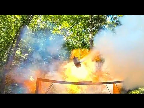 Propane Bottle Explosion In Slow Motion