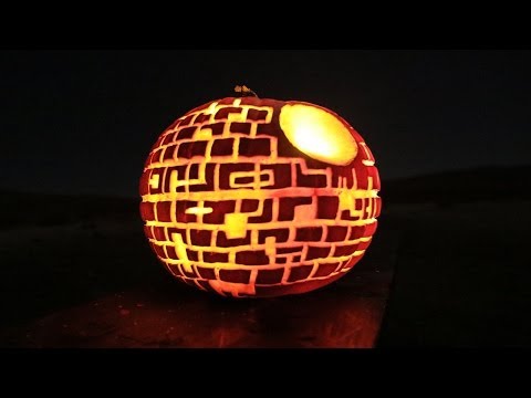 Death Star Pumpkin vs Rebel 50 Cal