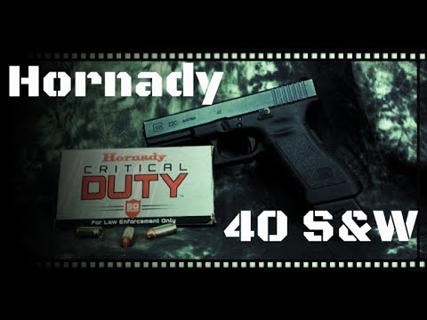 Hornady Critical Duty 40 S&W 175gr JHP Ballistics Gel Test