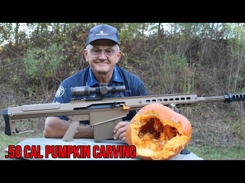 Pumpkin Carving with a Barrett 50 Cal and Explosives