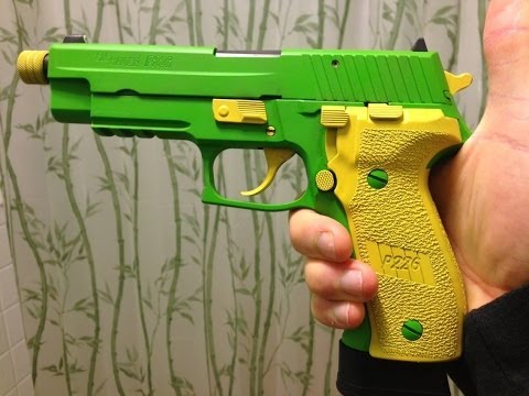 Sig P226 with Zombie Green DuraCoat