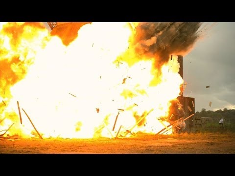 Slow Motion Fragmentation Grenade Explosions