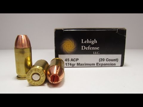 Ammo Test – Lehigh Defense 45 ACP Maximum Expansion