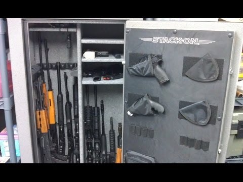 Stack On 24 Gun Safe With Electronic Lock Gun Videovault