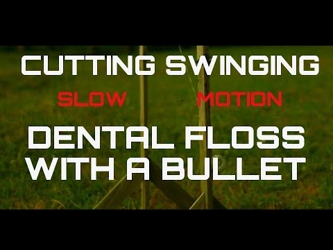 Trick Shot – Cutting Swinging Dental Floss with a 22