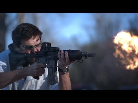 M4 Carbine Full Auto in Slow Motion