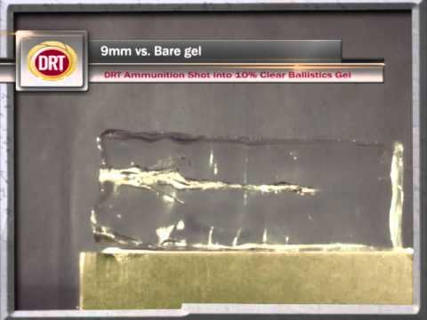 DRT 9mm Ammo vs Clear Gel