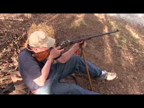 Lyman Model of 1878 Sharps Rifle vs Cinder Block Wall