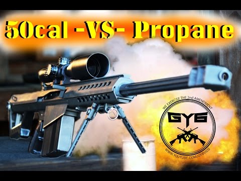 Barrett 50cal vs Propane Tank