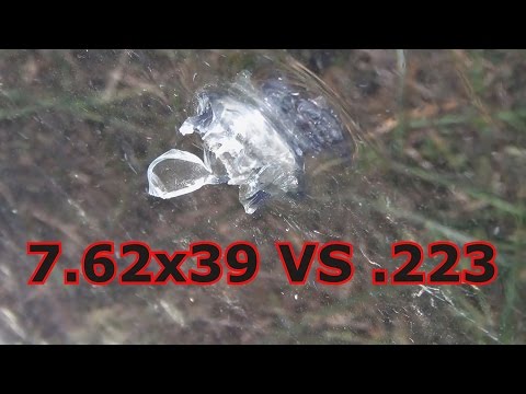 7.62x39 vs .223 vs Bulletproof Glass