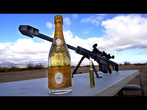 Uncorking Cristal with a 50 BMG Rifle