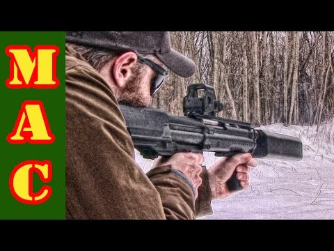 Kel-Tec KSG Shotgun with SilencerCo Salvo 12 Suppressor