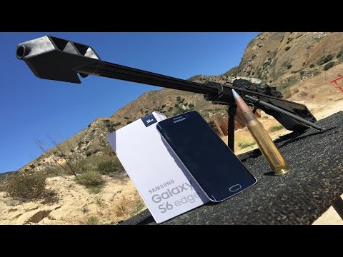 Barrett M82A1 50 Cal vs Galaxy S6 Edge