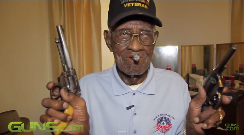 Americas Oldest Living Vet Shows Gun Collection