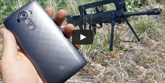 FAMAS Bullpup vs LG G4 Cell Phone