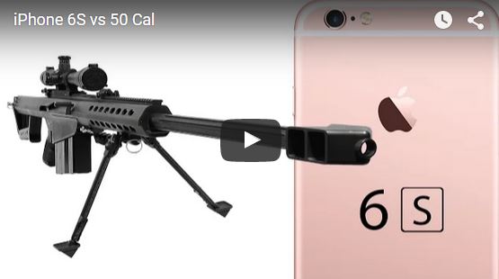 Barrett M82A1 50 Caliber vs iPhone 6S