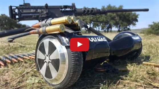 M2 50 Cal Machine Gun vs Hoverboard