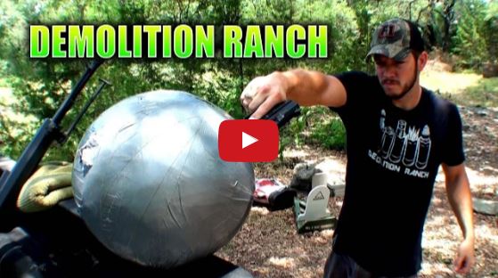 Giant Ball of Tape vs 9mm and 50 BMG