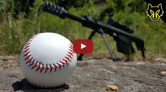 Barrett M82A1 50 BMG vs Baseball