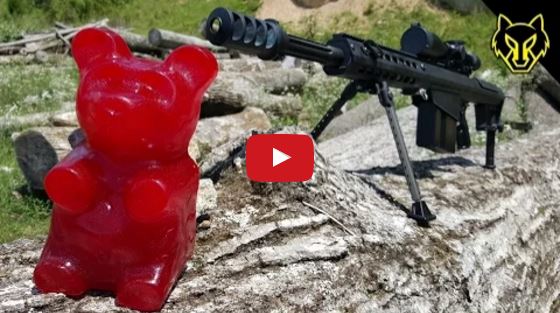 Barrett M82A1 50 BMG vs Giant Gummy Bear