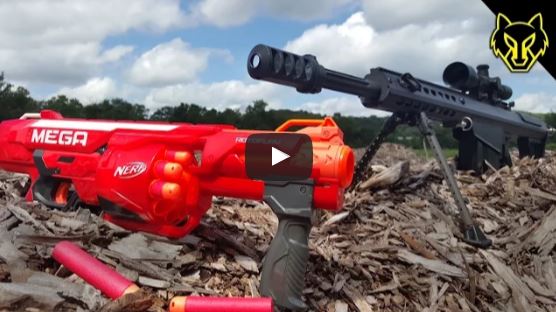 Barrett M82A1 50 BMG vs Nerf Gun